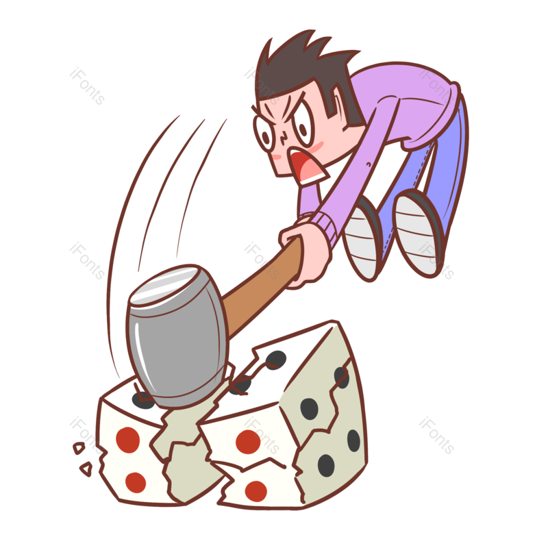 卡通图片,骰子元素,漫画PNG,手绘免抠素材